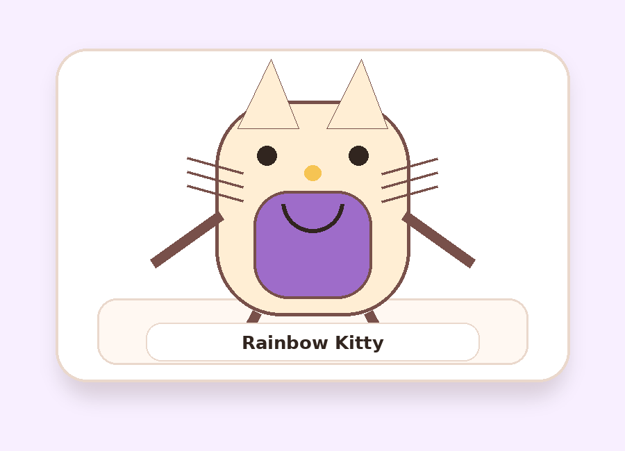Rainbow Kitty Sock Doll product photo