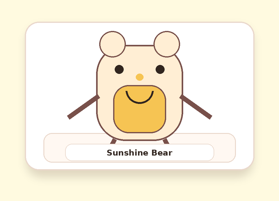 Sunshine Bear Sock Doll product photo